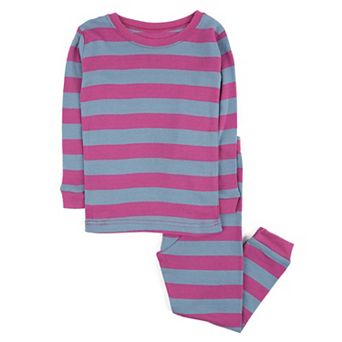 Leveret Kids Two Piece Cotton Pajamas Girls Striped