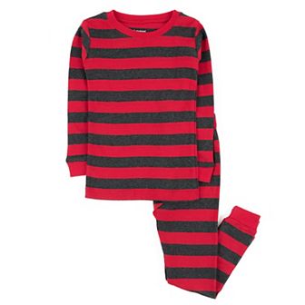 Leveret Kids Two Piece Cotton Pajamas Girls Striped