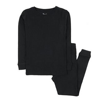 Leveret Toddler Two Piece Cotton Pajamas Neutral Solid Color