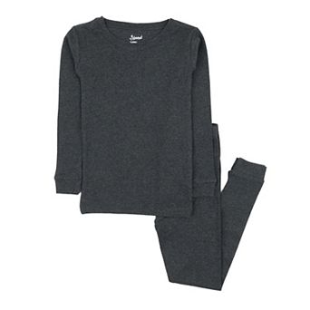 Leveret Toddler Two Piece Cotton Pajamas Neutral Solid Color