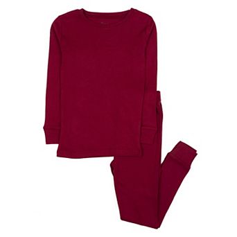 Leveret Toddler Two Piece Cotton Pajamas Neutral Solid Color