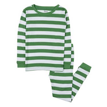 Leveret Kids Two Piece Cotton Pajamas Christmas Striped