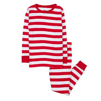 Leveret Kids Two Piece Cotton Pajamas Christmas Striped