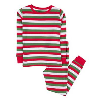 Leveret Kids Two Piece Cotton Pajamas Christmas Striped