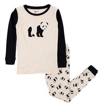 Leveret Kids Two Piece Cotton Pajamas Panda