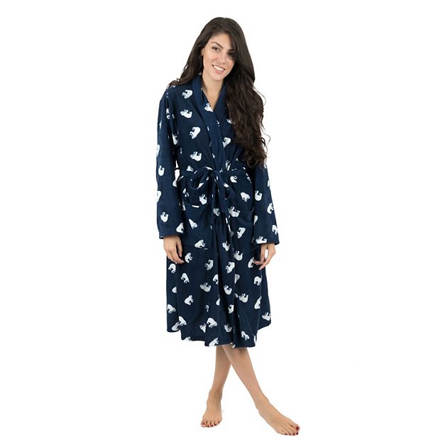 Leveret Women Leveret Polar Bear Fleece Robe XL/XXL Navy | Boscov's