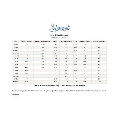 Leveret Kids Footed Cotton Pajama Girls Striped