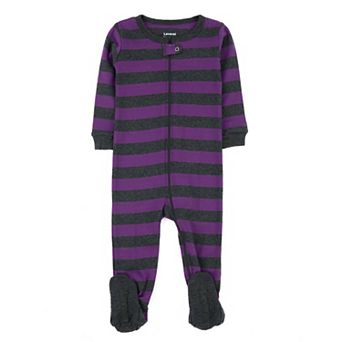 Leveret Kids Footed Cotton Pajama Girls Striped