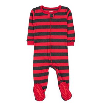 Leveret Kids Footed Cotton Pajama Girls Striped