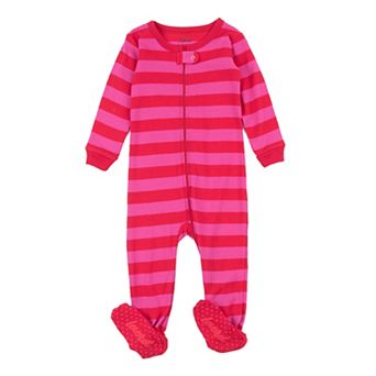 Leveret Kids Footed Cotton Pajama Girls Striped