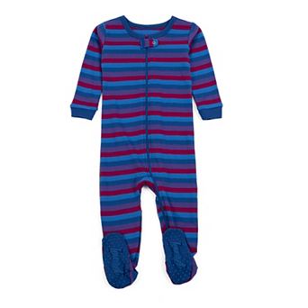 Leveret Kids Footed Cotton Pajama Girls Striped