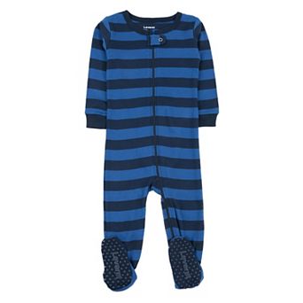 Leveret Kids Footed Cotton Pajama Boys Striped