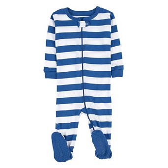 Leveret Kids Footed Cotton Pajama Boys Striped