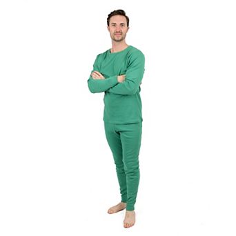 Leveret Mens Two Piece Cotton Pajamas Classic Solid Color