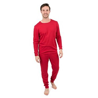 Leveret Mens Two Piece Cotton Pajamas Classic Solid Color