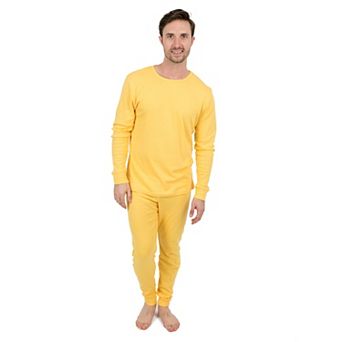 Leveret Mens Two Piece Cotton Pajamas Classic Solid Color