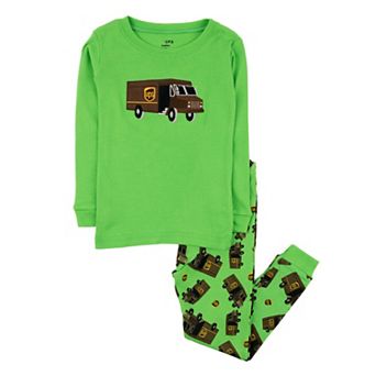 Leveret Kids Two Piece Cotton Pajamas UPS Green