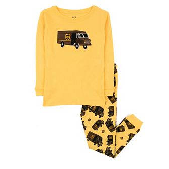 Leveret Kids Two Piece Cotton Pajamas UPS Yellow