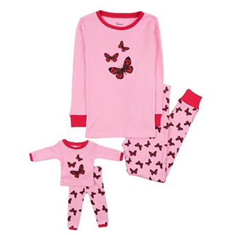 Leveret Girls and Doll Cotton Pajamas Butterfly