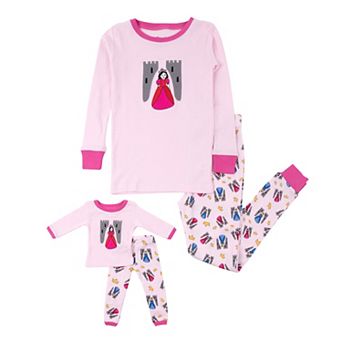 Leveret Girls and Doll Cotton Pajamas Princess