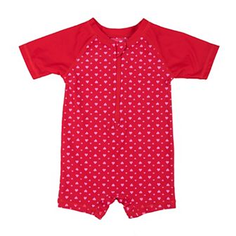 Leveret Baby One Piece Rashguard Hearts