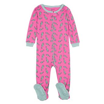 Leveret Kids Footed Cotton Pajama Sea Horse