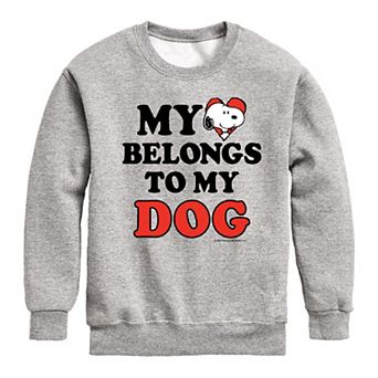 Boys 8-20 Peanuts Heart Belongs Dog Fleece Sweatshirt