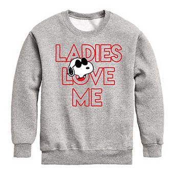 Boys 8-20 Peanuts Ladies Love Me Fleece Sweatshirt