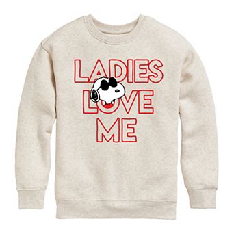 Boys 8-20 Peanuts Ladies Love Me Fleece Sweatshirt