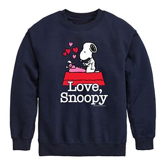 Boys 8-20 Peanuts Love Snoopy Fleece Sweatshirt