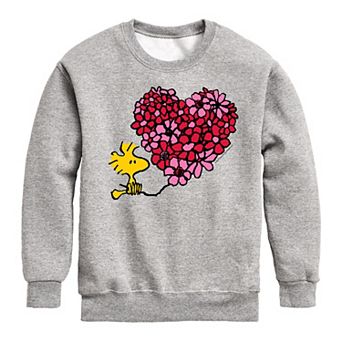 Boys 8-20 Peanuts Woodstock Heart Fleece Sweatshirt