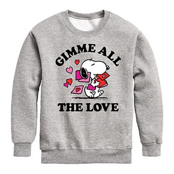 Boys 8-20 Peanuts Gimme All The Love Fleece Sweatshirt