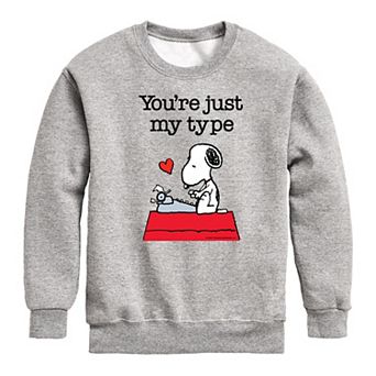 Boys 8-20 Peanuts Just My Type Fleece Sweatshirt