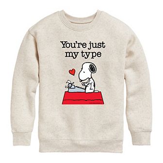 Boys 8-20 Peanuts Just My Type Fleece Sweatshirt