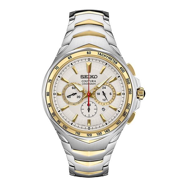 さろこ　ベージュ38 Men's Seiko Coutura Quartz Stainless Steel & Gold-Tone Watch