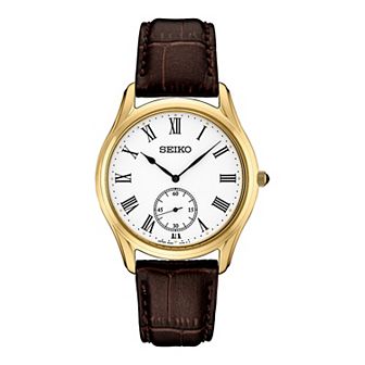 Seiko Essentials Men's White Dial Strap Watch - SRK050