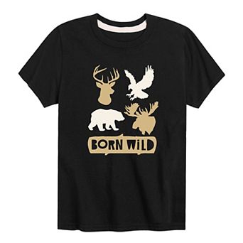 Boys 8-20 Born Wild Animals Tee
