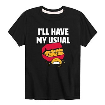 Boys 8-20 Chicken Nuggets My Usual Tee