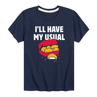 Boys 8-20 Chicken Nuggets My Usual Tee