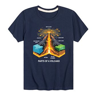 Boys 8-20 Volcano Parts Science Tee
