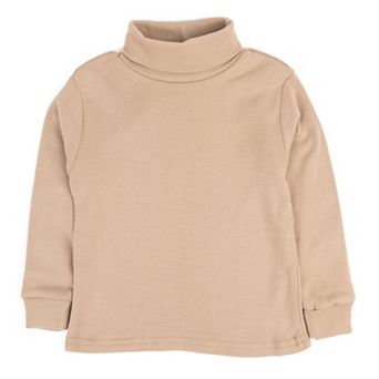 Leveret Kids Turtleneck Neutral Solid Color
