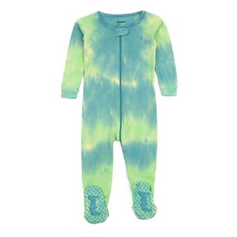 Leveret Kids Footed Cotton Pajama Tie Dye Boys