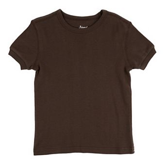 Leveret Kids Short Sleeve T-Shirt Neutral Solid Color