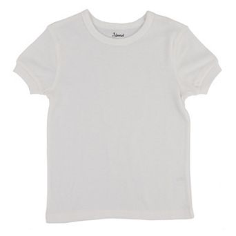 Leveret Kids Short Sleeve T-Shirt Neutral Solid Color