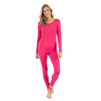 Leveret Womens Two Piece Boho Solid Thermal Pajamas