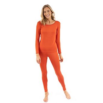 Leveret Womens Two Piece Boho Solid Thermal Pajamas