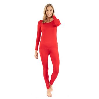 Leveret Womens Two Piece Boho Solid Thermal Pajamas