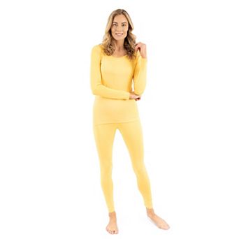 Leveret Womens Two Piece Boho Solid Thermal Pajamas