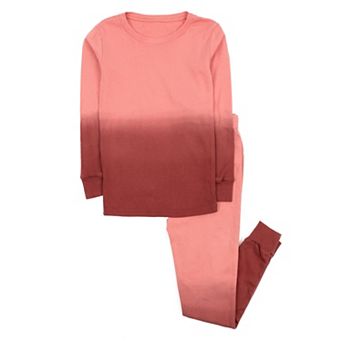 Leveret Kids Two Piece Cotton Pajamas Tie Dye Girls