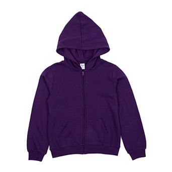 Leveret Kids Zipper Sweat Hoodie Boho Solid Color